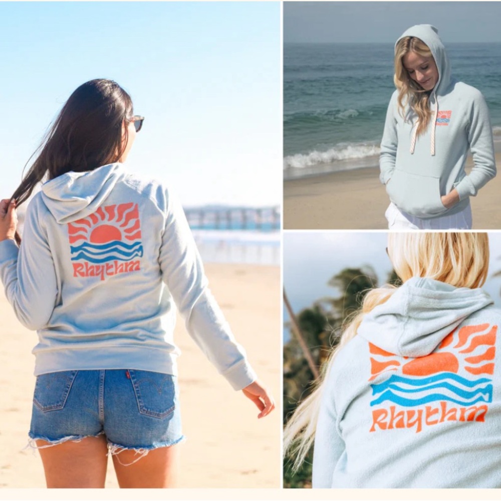 Rhythm Sky Blue Graphic Hoodie